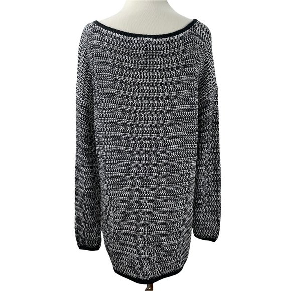 Joie Long Chunky Knit Cotton Blend Sweater Size L Comfy Oversized Tunic - Picture 5 of 11